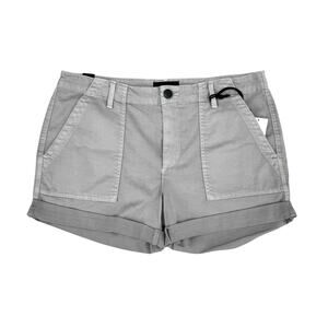 Vince NWT Stonewash Gray Rolled Hem Patch Pockets Casual Summer Chino Shorts